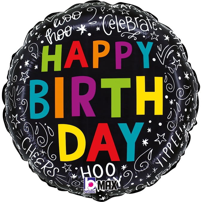 Folienballon "Happy Birhtday" Celebrate 45cm