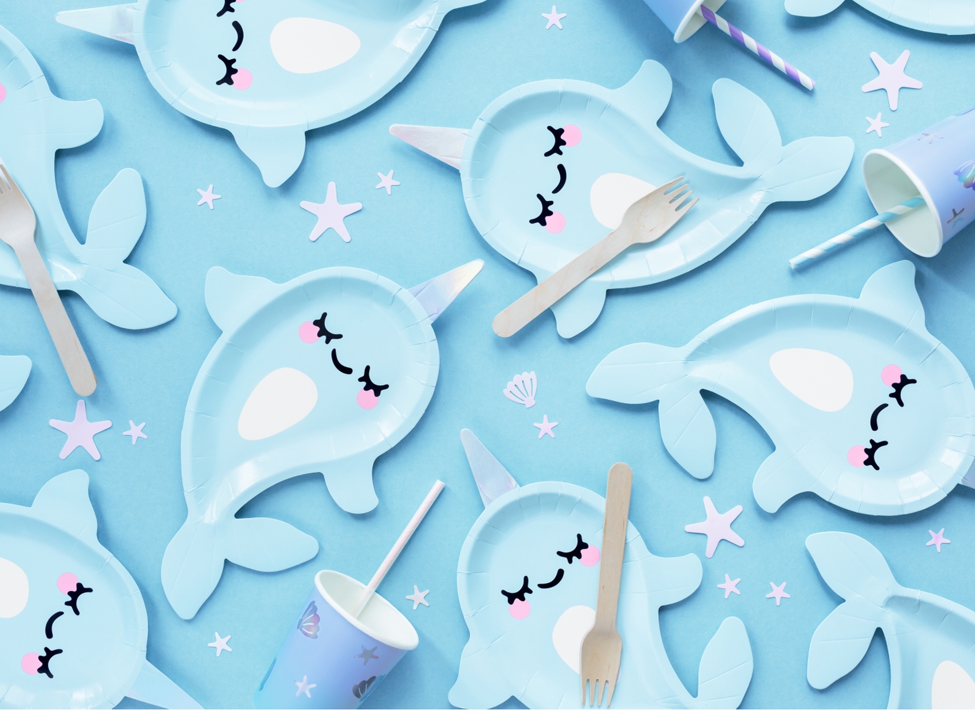 Narwal - 6 Pappteller Narwal - 6 Pappteller