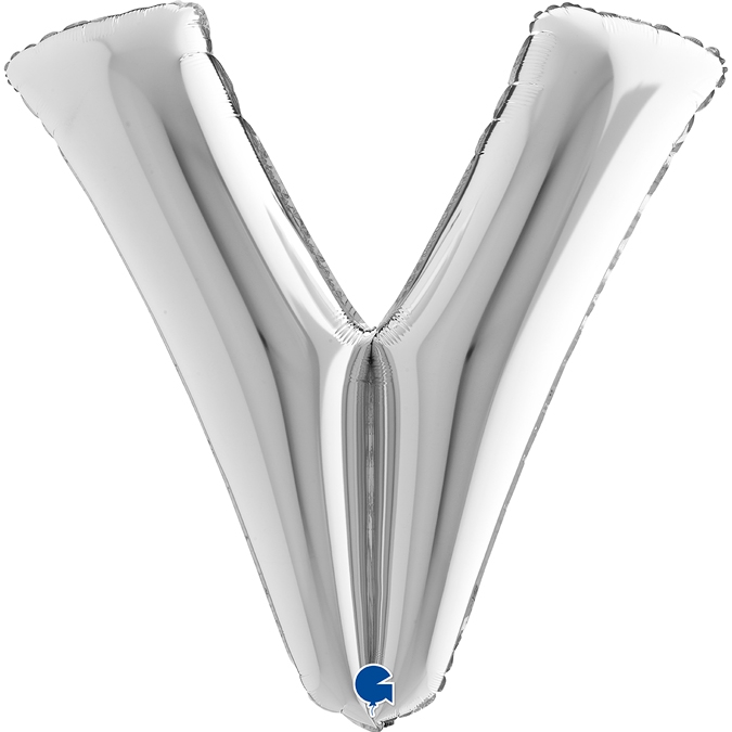 Folienballon Buchstabe V Silber 100cm Folienballon Buchstabe V Silber 100cm