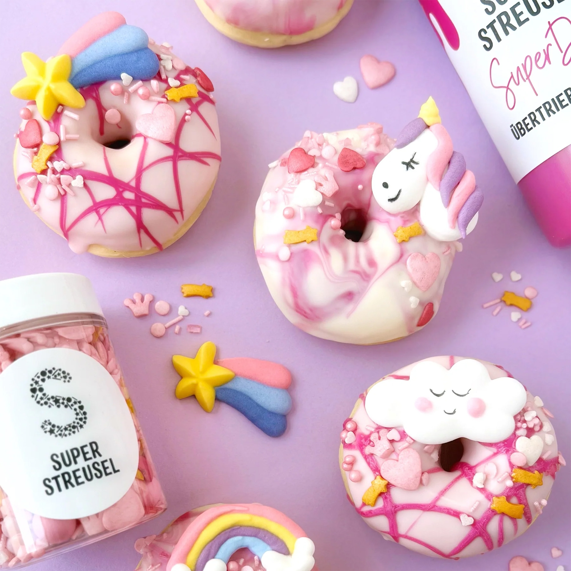 Super Streusel SuperDrip Beere 300 g Süßigkeiten, Geburtstagstorte, Leute, Donut, Klebeband