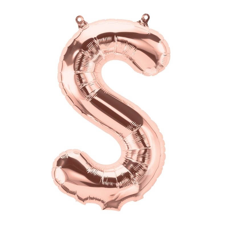 Luftballon Buchstabe S Roségold 40cm
