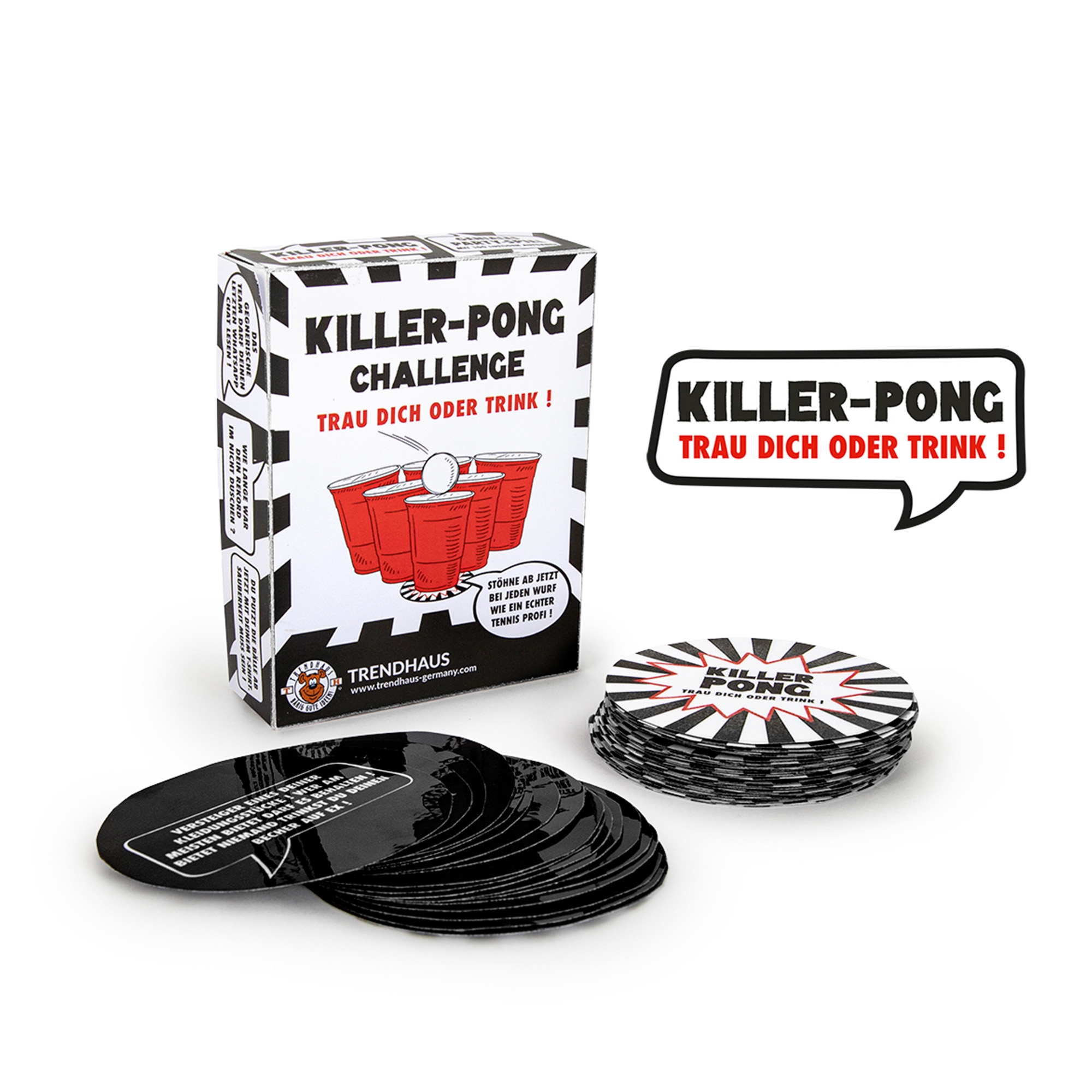 Party Trinkspiel "Killer-Pong Challenge", 100 teilig