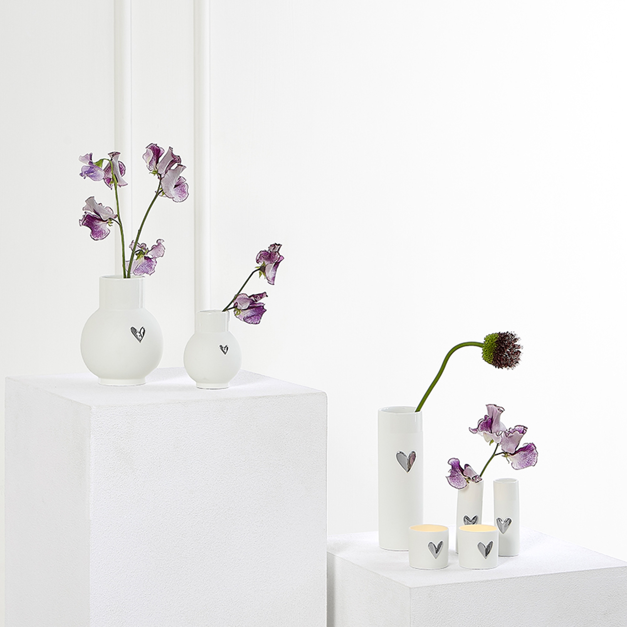 Räder Design - Kugelvase "Herz Silber" Räder Design - Kugelvase "Herz Silber"