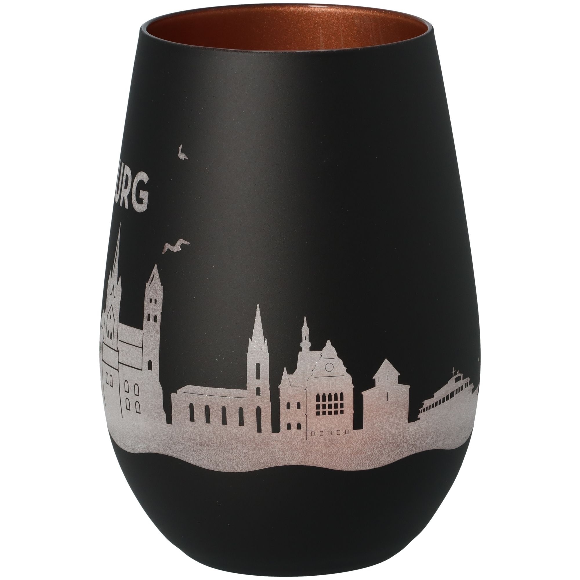 Windlicht Skyline Limburg Schwarz/Bronze