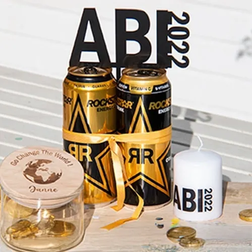Energydrink, Dosen, Gold, Sternenlogo, Kerze
