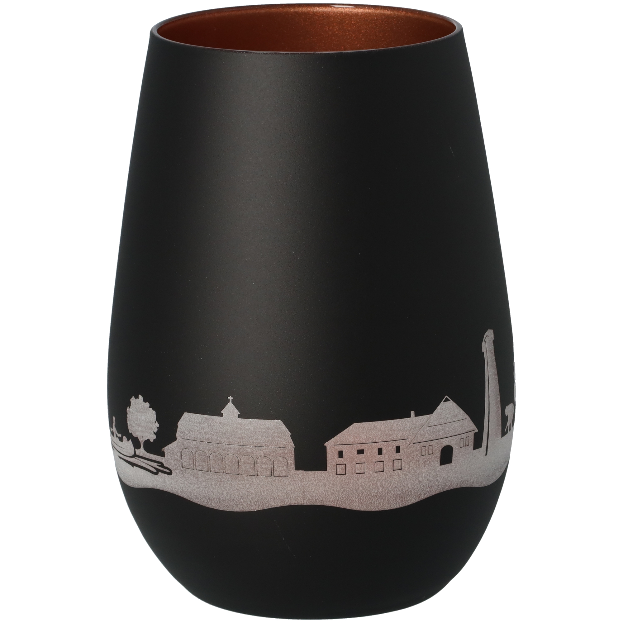 Windlicht Skyline Wietze Schwarz/Bronze Krug, Töpferei, Vase