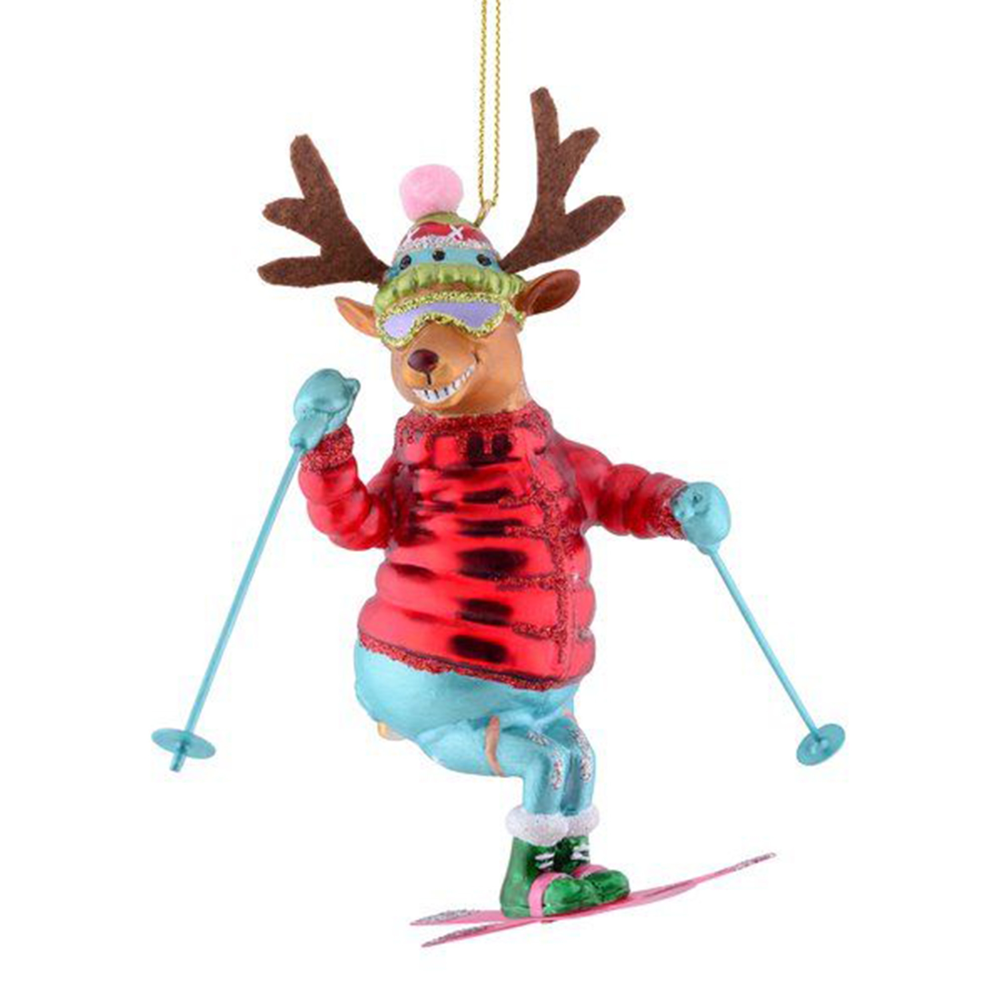 cd17b45b19ec4cfc0ec1601398e51f43c4196de0 Weihnachtskugel "Skifahrer Rentier"