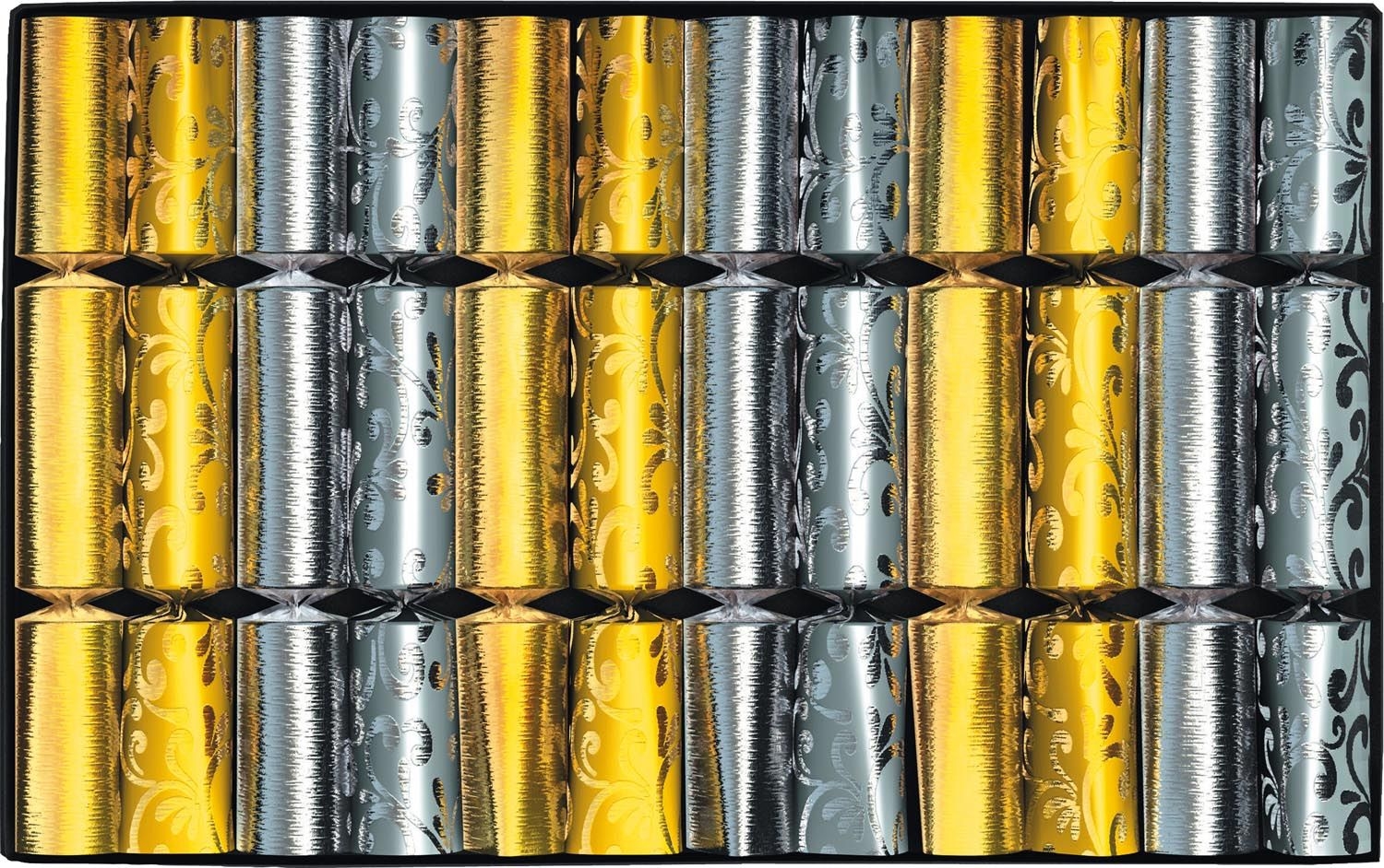 12 Knallbonbons Silber / Gold 18cm 12 Knallbonbons Silber / Gold 18cm