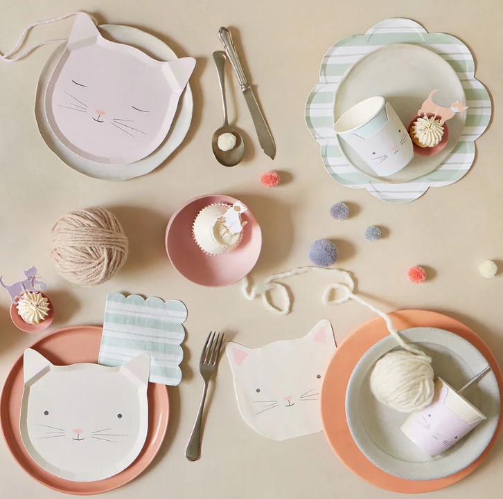 Meri Meri - 8 Pappbecher "Katze" Meri Meri - 8 Pappbecher "Katze"