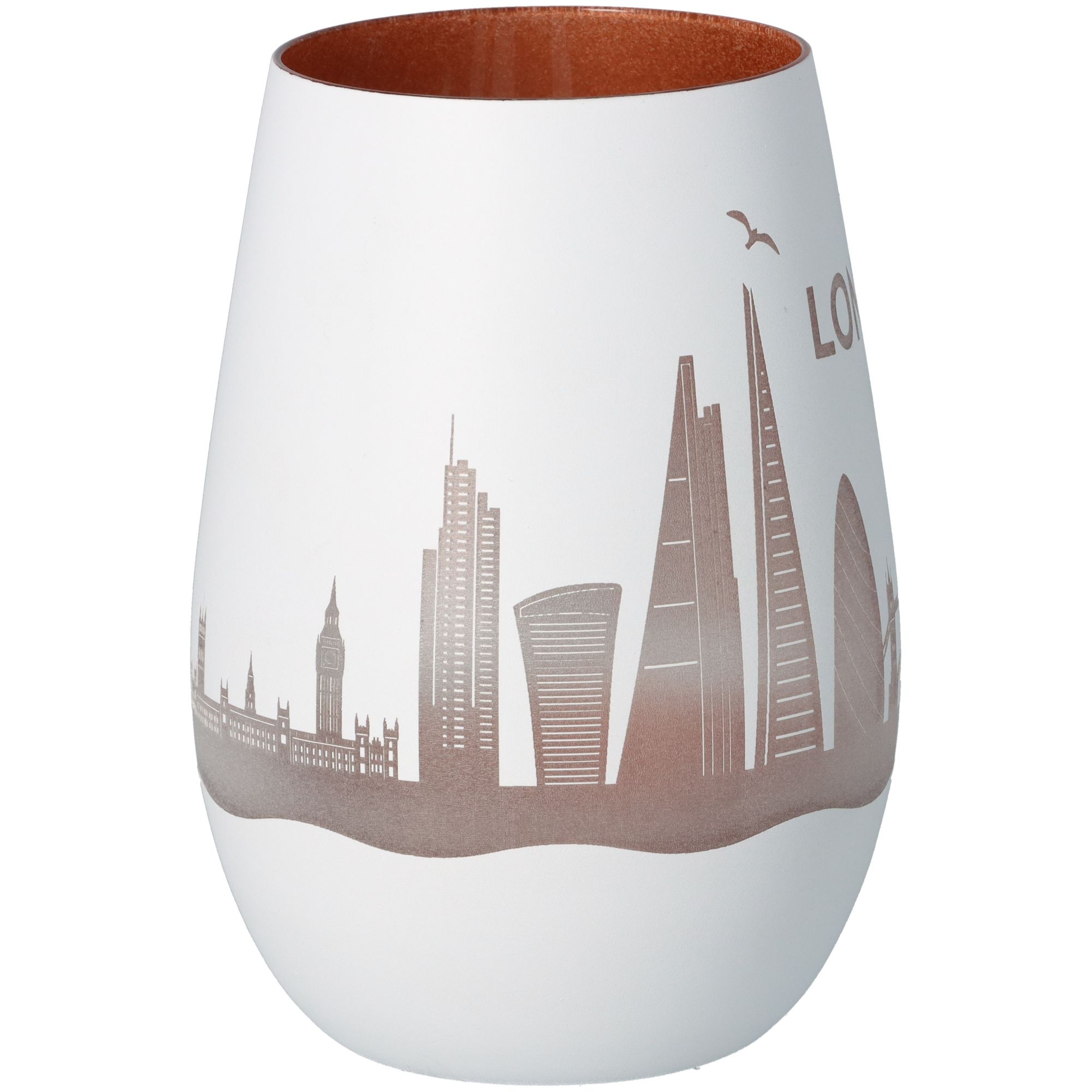 Windlicht Skyline London Weiß/Bronze Windlicht Skyline London Weiß/Bronze