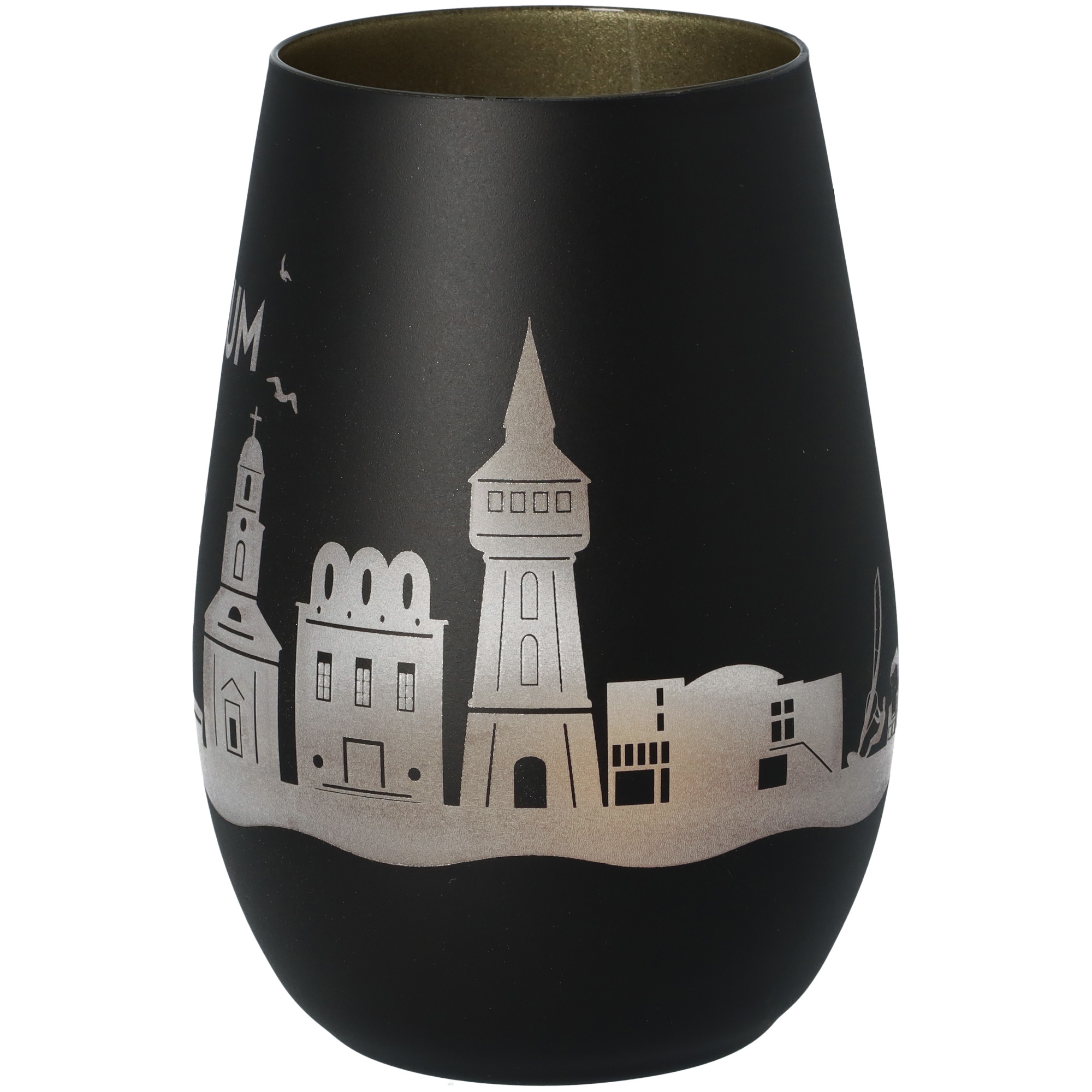 Windlicht Skyline Husum Schwarz/Gold Windlicht Skyline Husum Schwarz/Gold