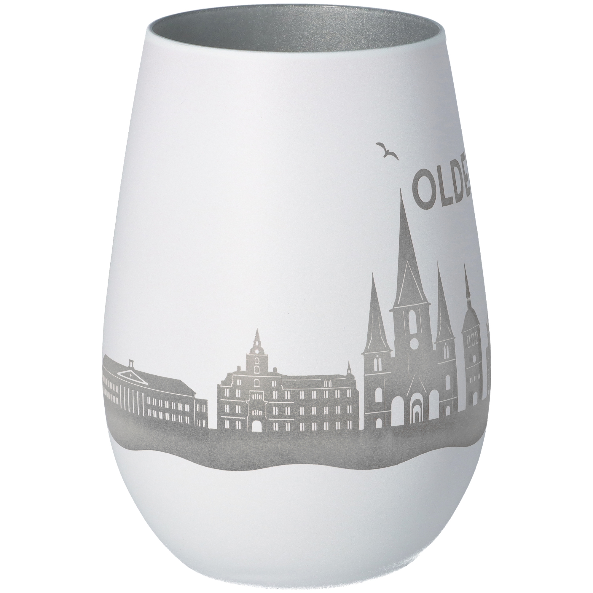 Windlicht Skyline Oldenburg Weiß/Silber Windlicht Skyline Oldenburg Weiß/Silber