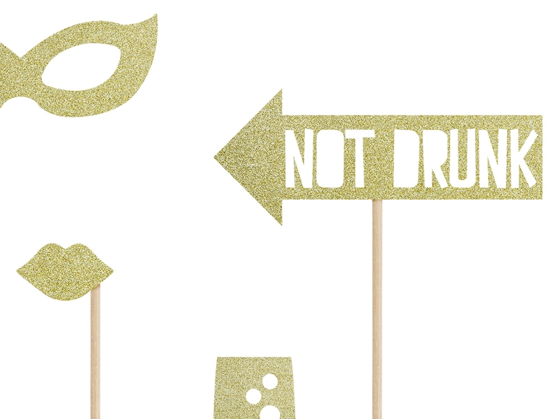 Party Props Photobox Set Gold Party Props Photobox Set Gold