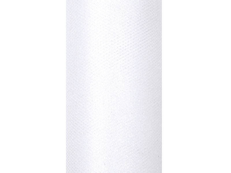 Glitzer-Tüll Weiß