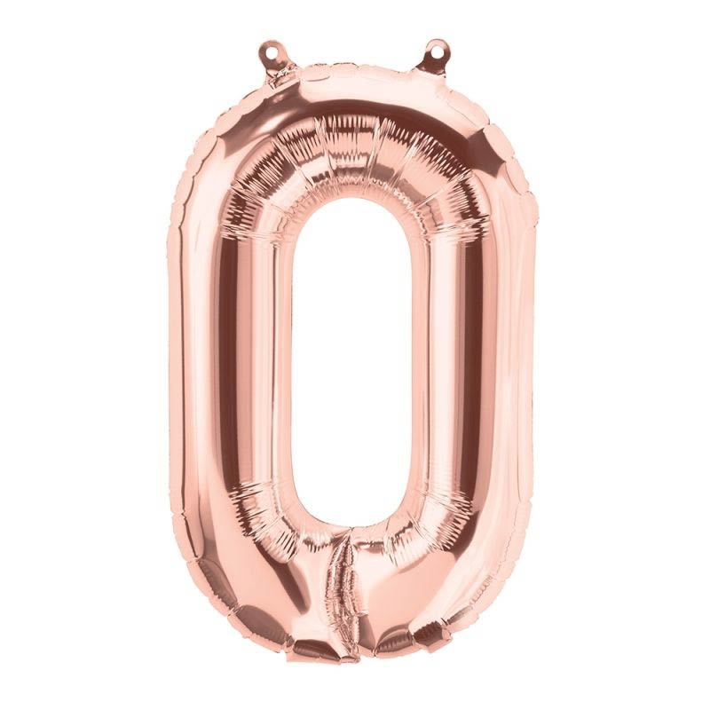 Luftballon Buchstabe O Roségold 40cm