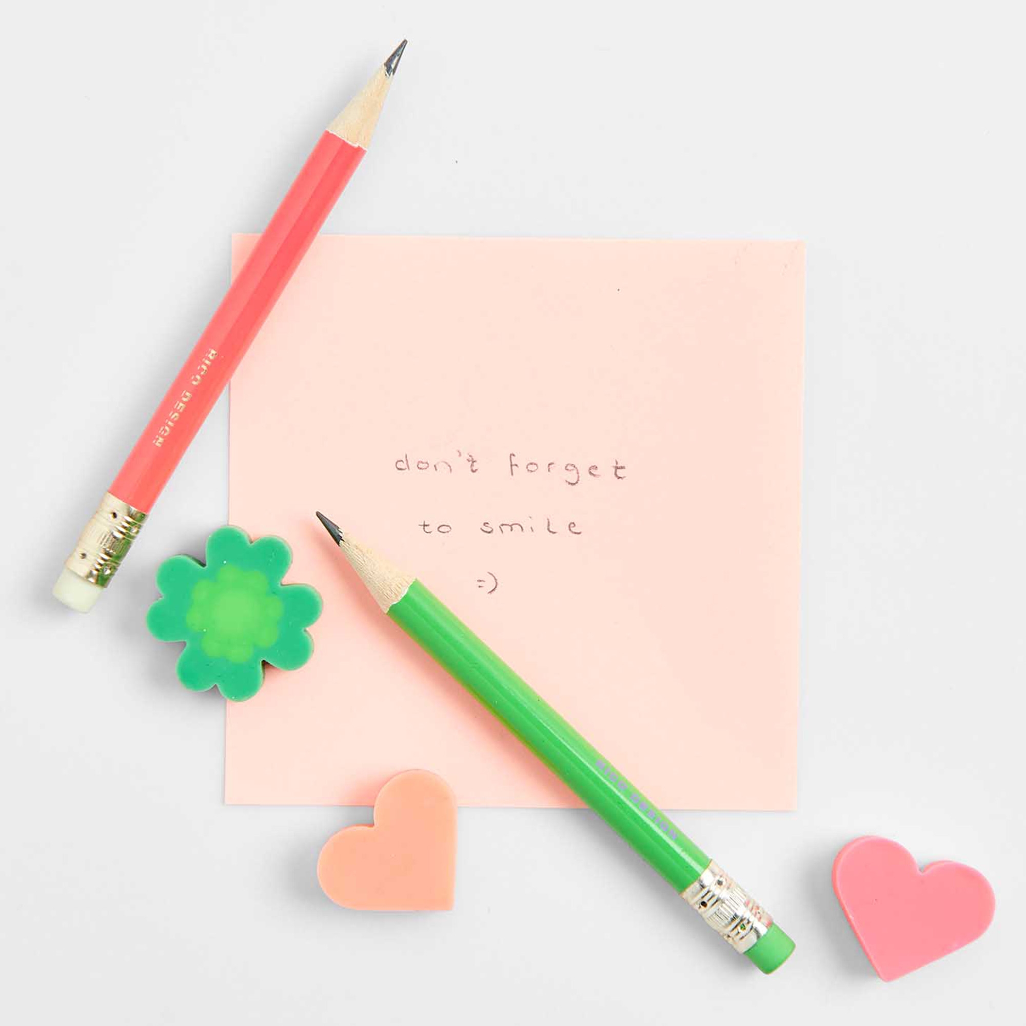 2 kleine Bleistifte in Neon "Pink & Orange"