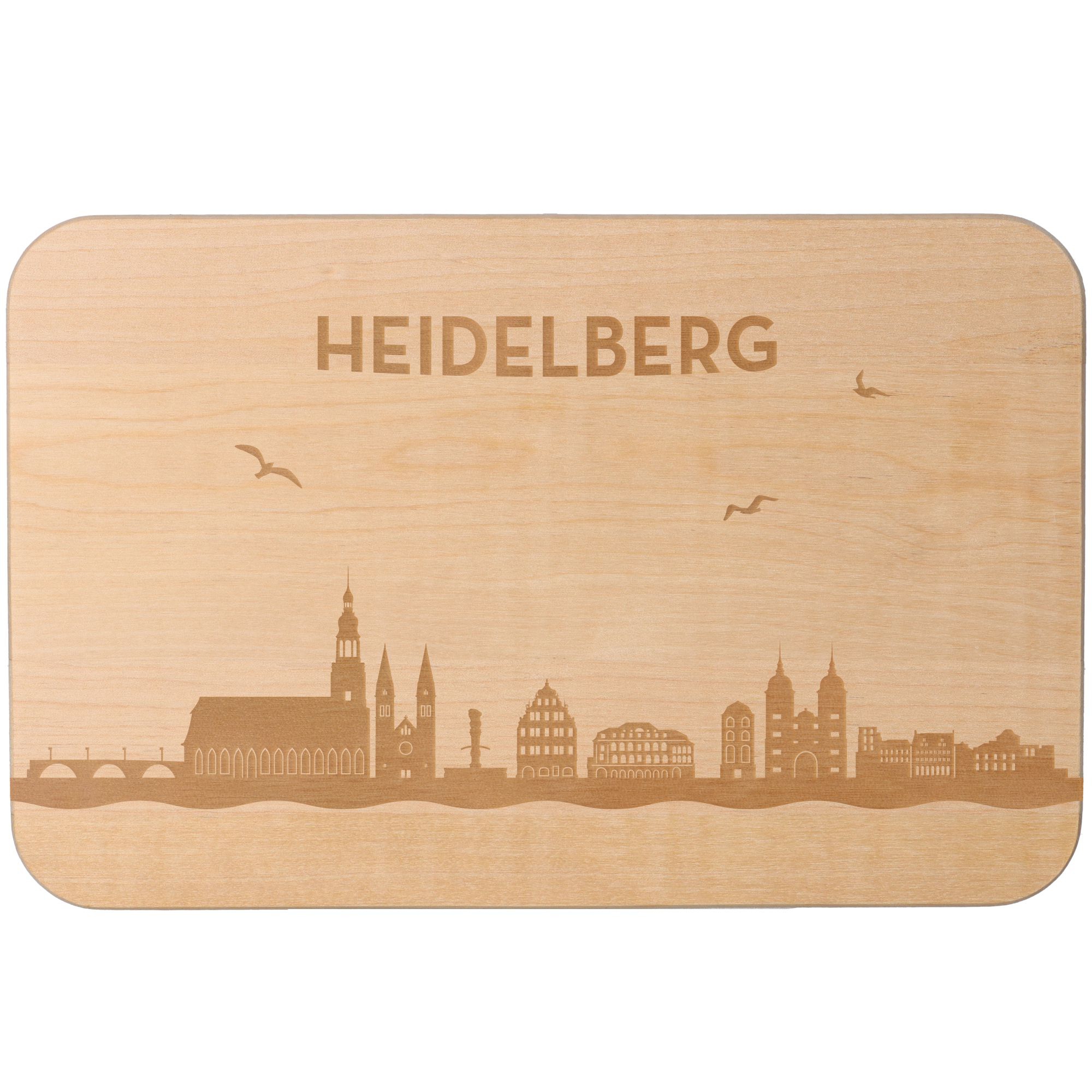 Frühstücksbrett Skyline Heidelberg 23cm x 15cm x 1cm Frühstücksbrett Skyline Heidelberg 23cm x 15cm x 1cm