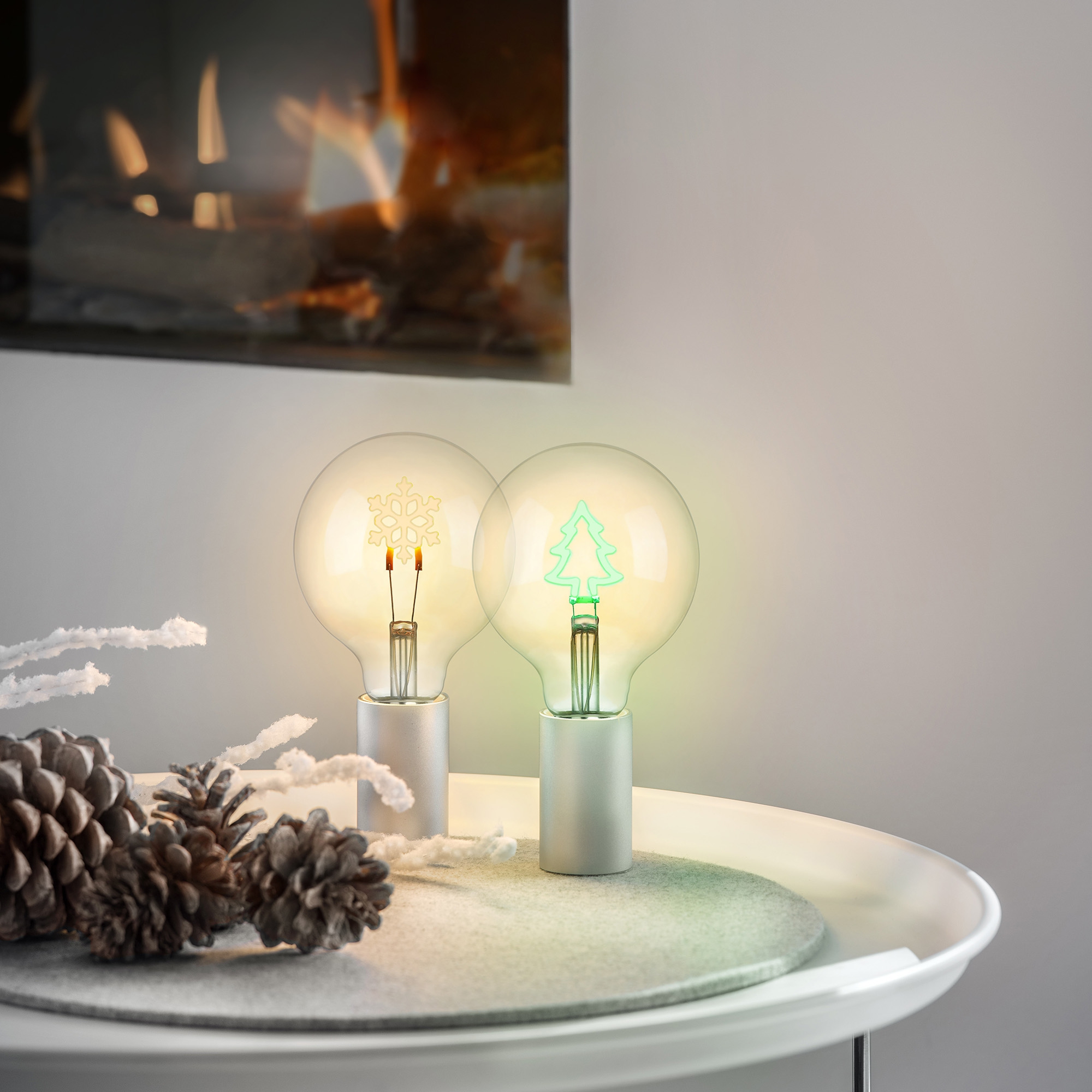 Sompex - TOBI Tischleuchte E27, Silber Licht