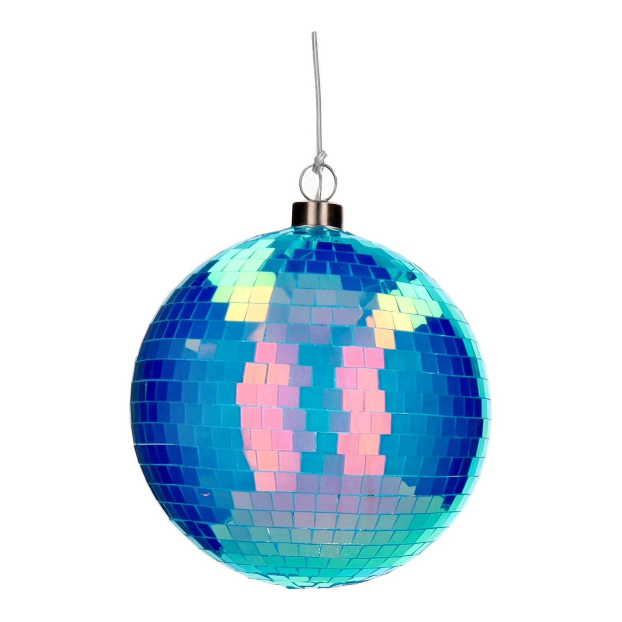 Disco LED-Kugel "Neon Blau" 15 cm Zubehör