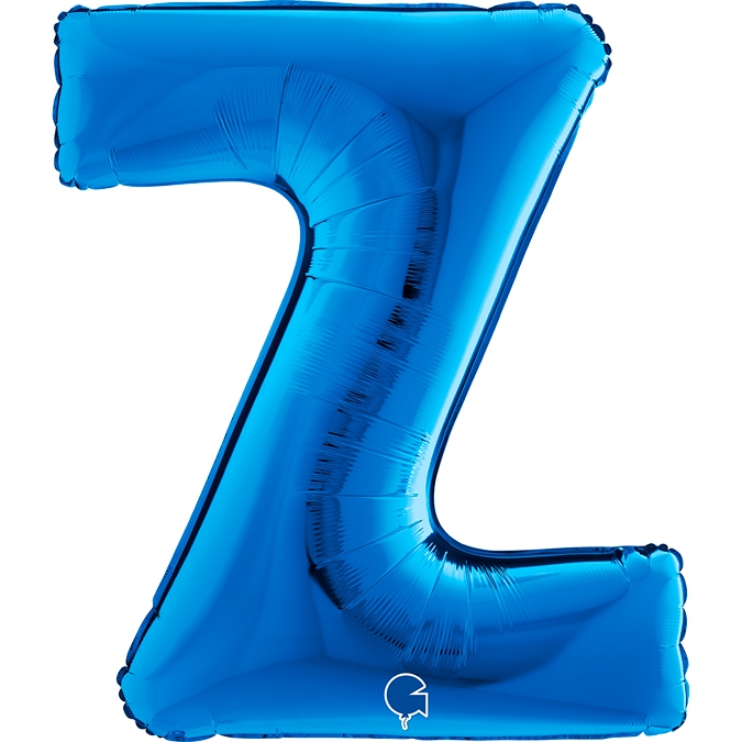 Folienballon Buchstabe Z Blau 100cm Folienballon Buchstabe Z Blau 100cm