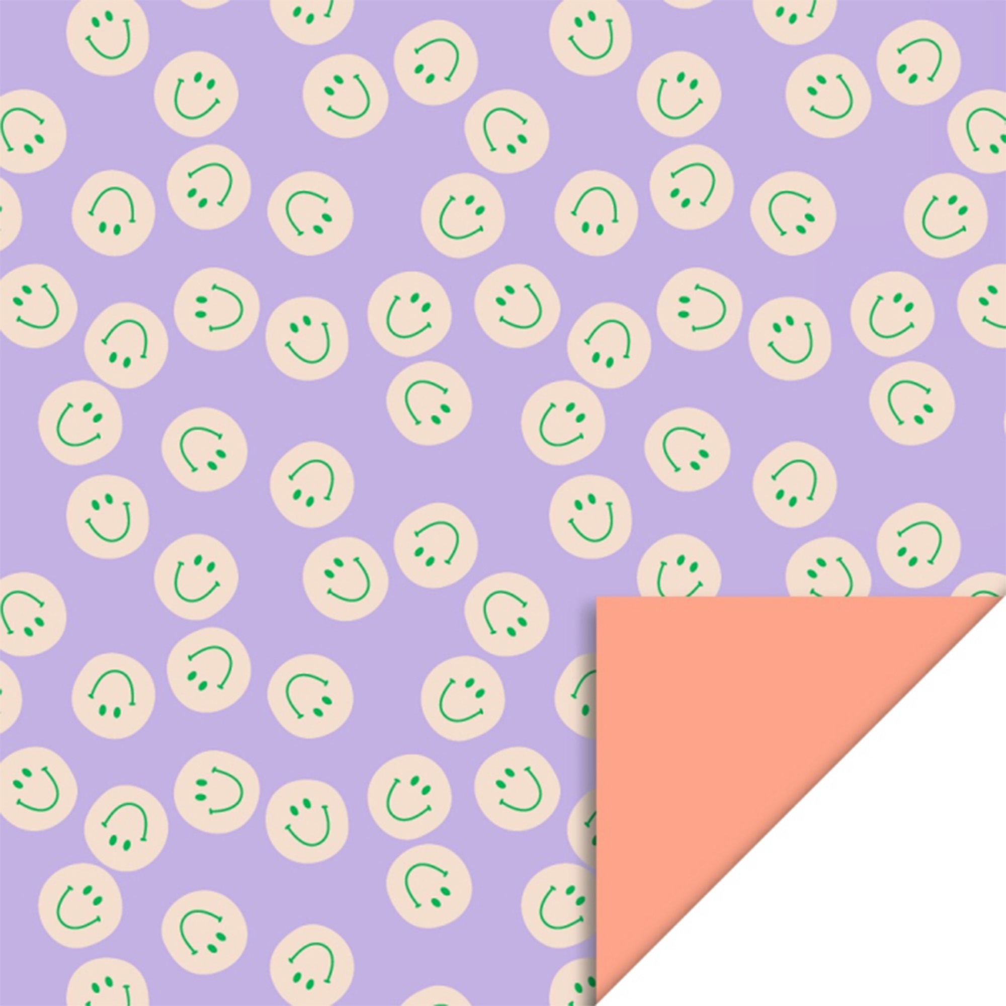 Geschenkpapier "Smiley" Lilac/Salmon 3 m Geschenkpapier "Smiley" Lilac/Salmon 3 m