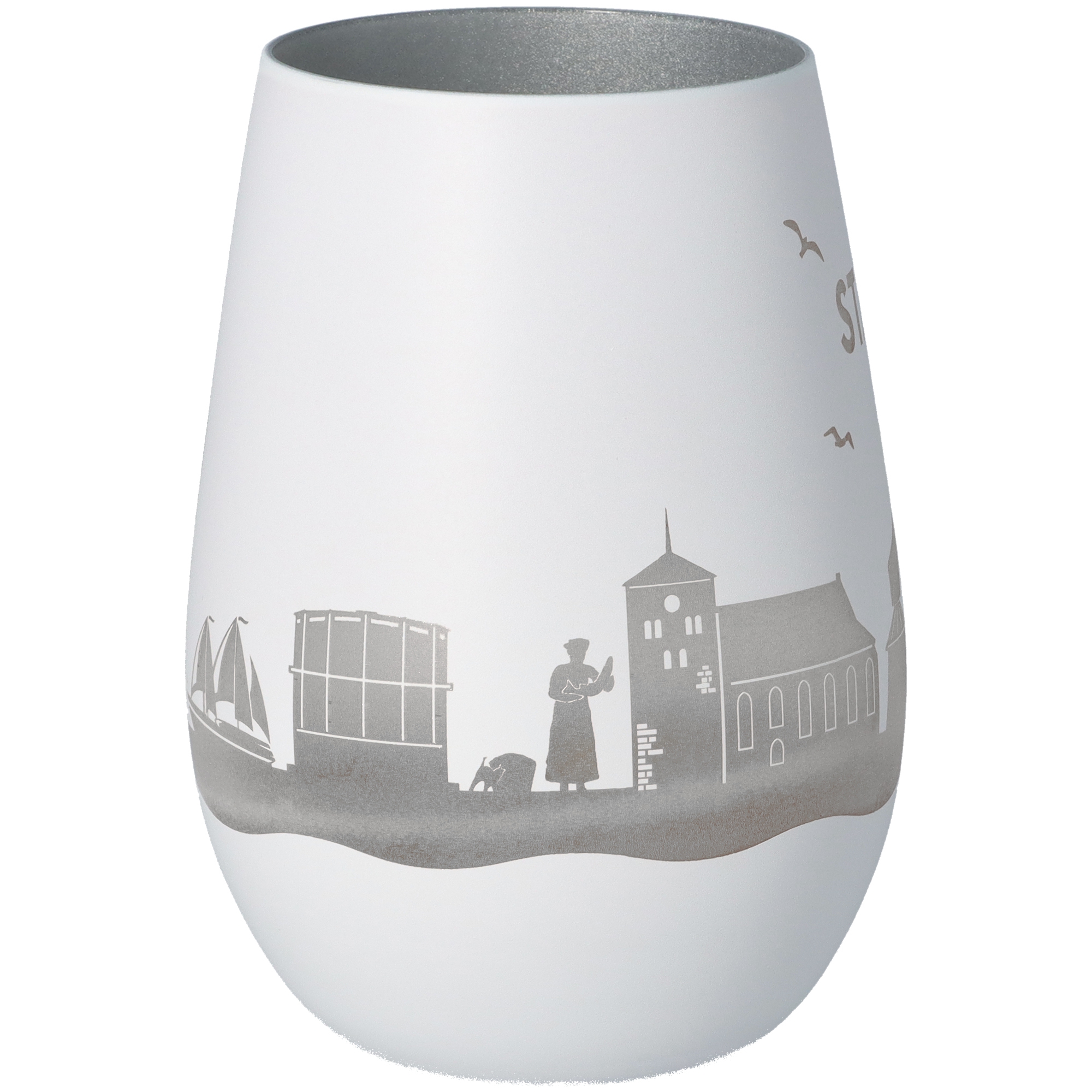 Windlicht Skyline Stade Weiß/Silber Windlicht Skyline Stade Weiß/Silber