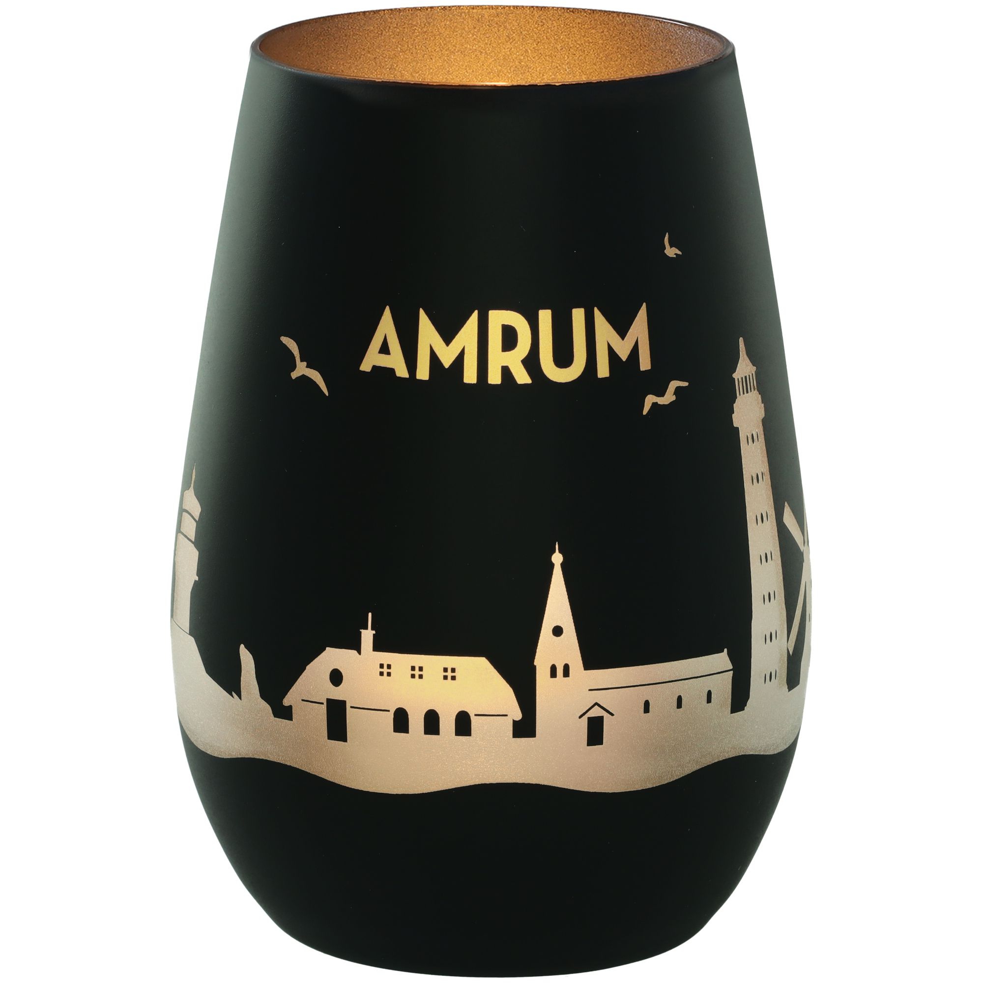 Windlicht Skyline Amrum Schwarz/Silber Windlicht Skyline Amrum Schwarz/Silber