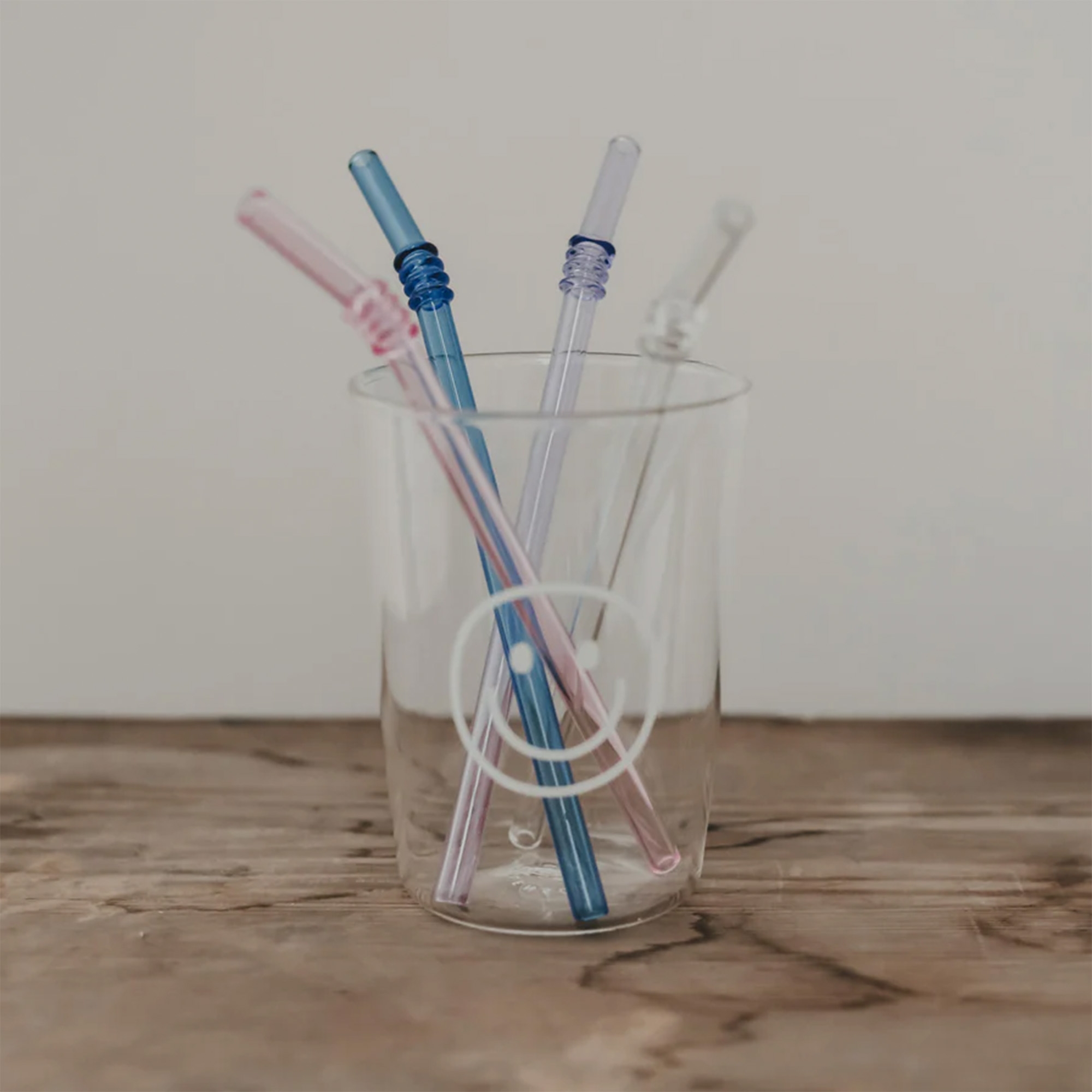 Eulenschnitt - Glasstrohhalme geknickt "Pink" mit Reinigungsbürste - 4er Set Eulenschnitt - Glasstrohhalme geknickt "Pink" mit Reinigungsbürste - 4er Set