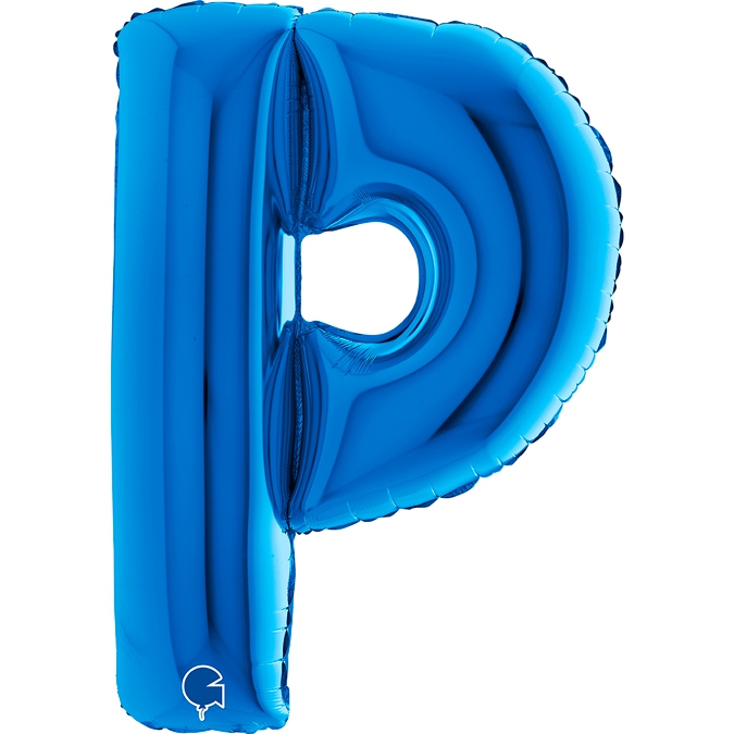 Folienballon Buchstabe P Blau 100cm