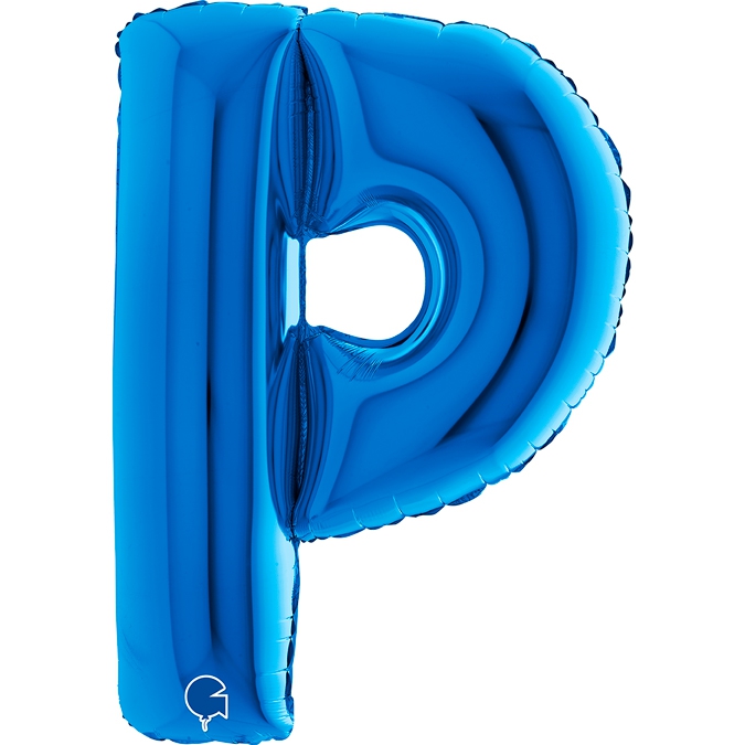 Folienballon Buchstabe P Blau 100cm Folienballon Buchstabe P Blau 100cm