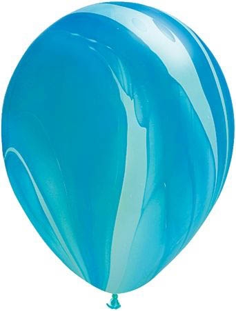 Qualatex Latexballon Super Agate Blue Rainbow Ø 30cm Qualatex Latexballon Super Agate Blue Rainbow Ø 30cm