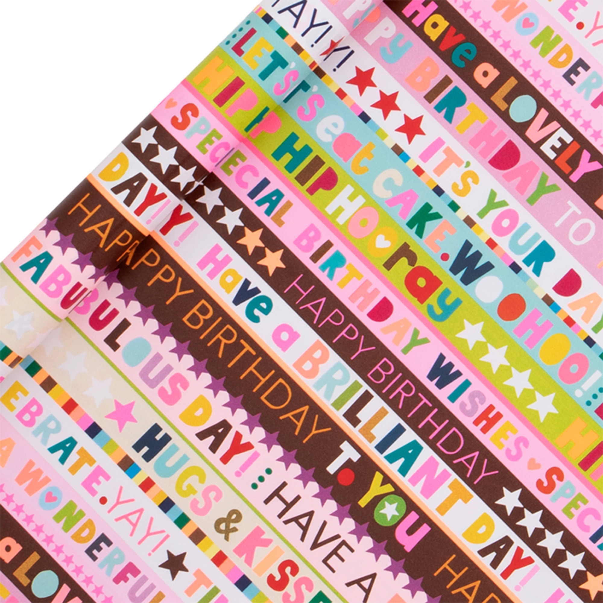 Geschenkpapier auf Rolle "Birthday Stripes Pink" 4m Geschenkpapier auf Rolle "Birthday Stripes Pink" 4m