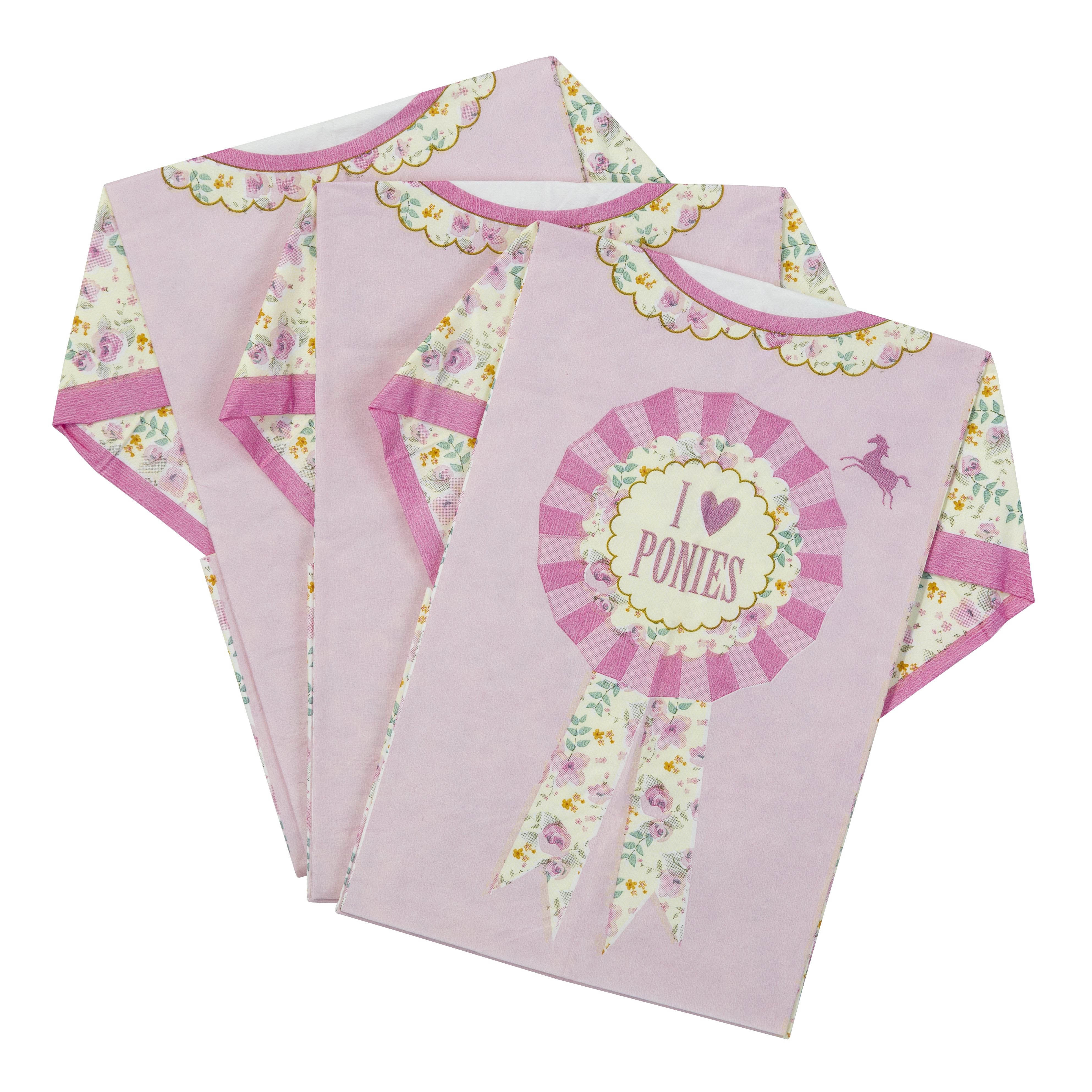 Pony Party -8 T-Shirt Servietten Pony Party -8 T-Shirt Servietten