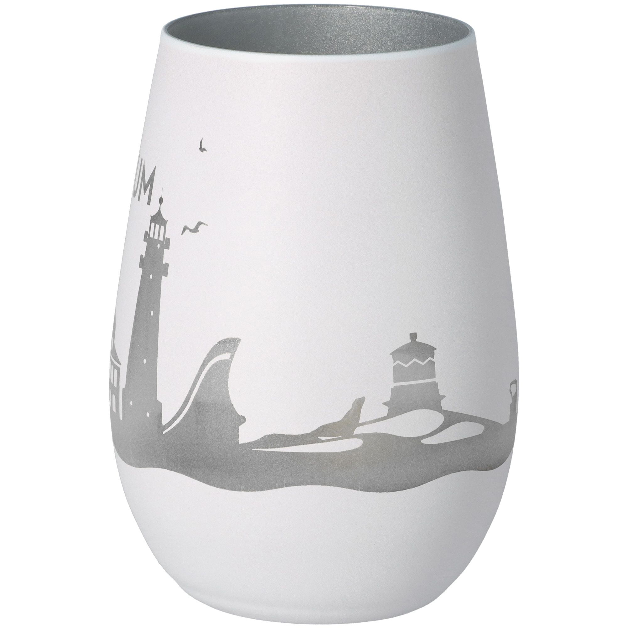 Windlicht Skyline Büsum Weiß/Silber Windlicht Skyline Büsum Weiß/Silber