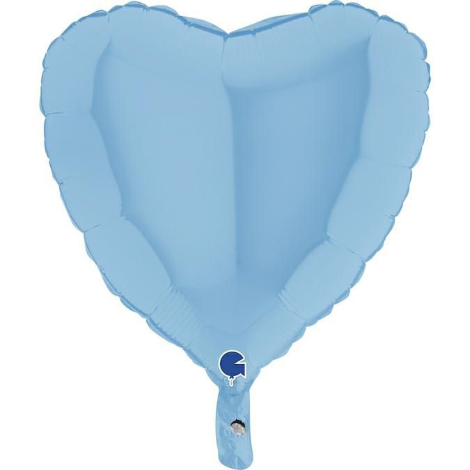 Folienballon Herz Matte Blau 45cm Folienballon Herz Matte Blau 45cm