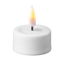 Deluxe - LED Teelichter Weiß 2 Stück groß 6 cm