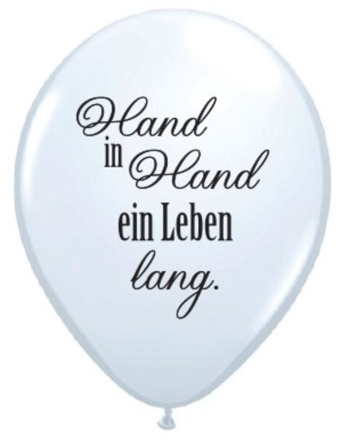 Latexballon "Hand in Hand..." Ø 40cm Latexballon "Hand in Hand..." Ø 40cm