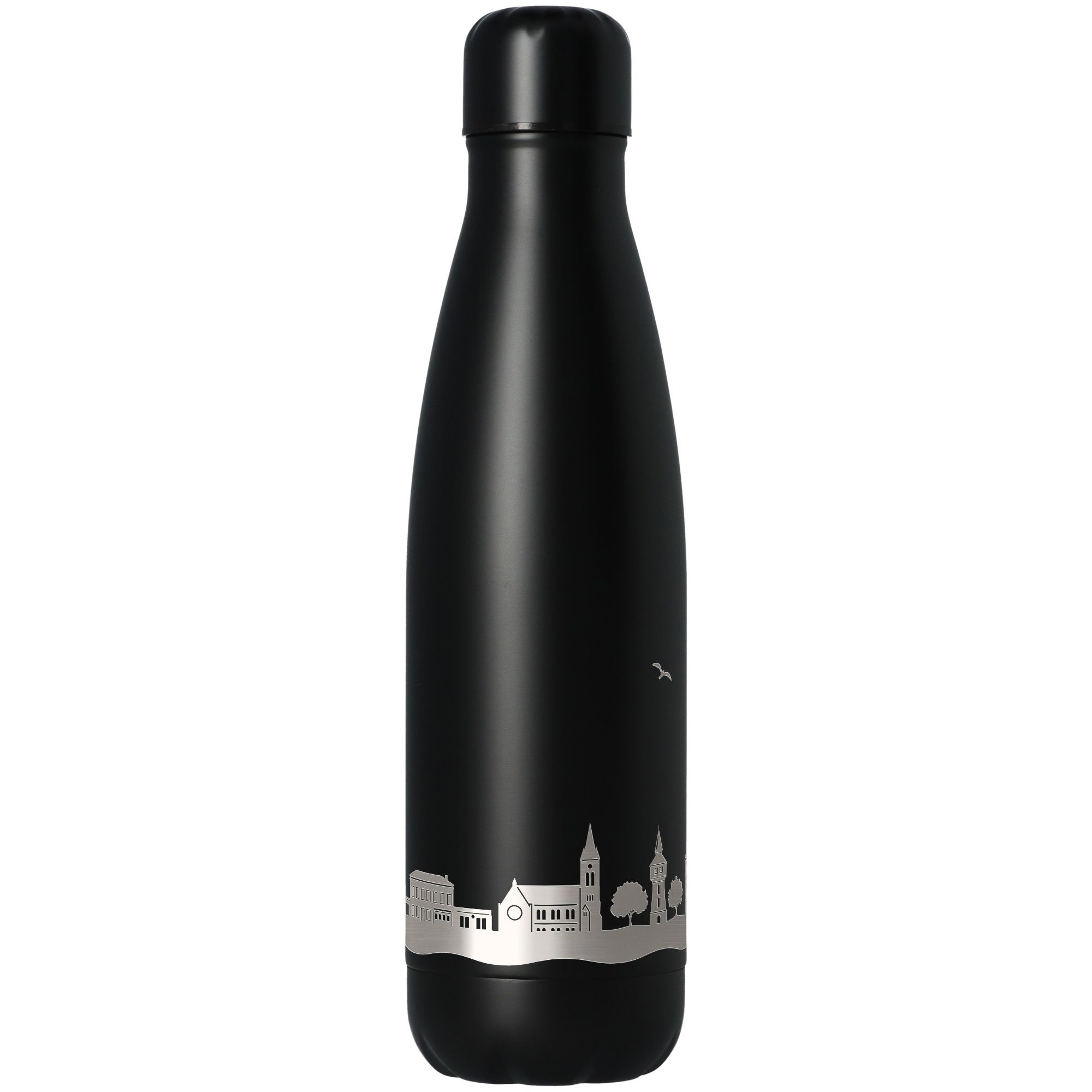 Trinkflasche Skyline Pinneberg Schwarz 500ml Flasche, Wasserflasche, Shaker