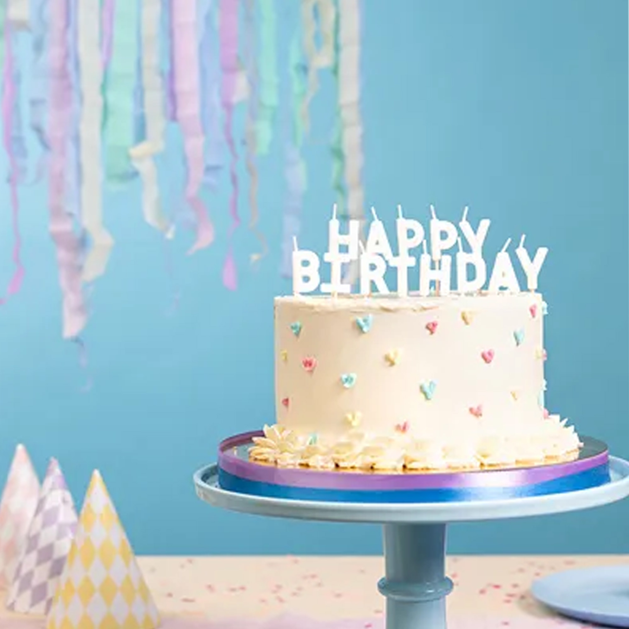 Geburstagskerzen "Happy Birthday" - Weiß Leute, Geburtstagstorte, Torte, Lustig, Party