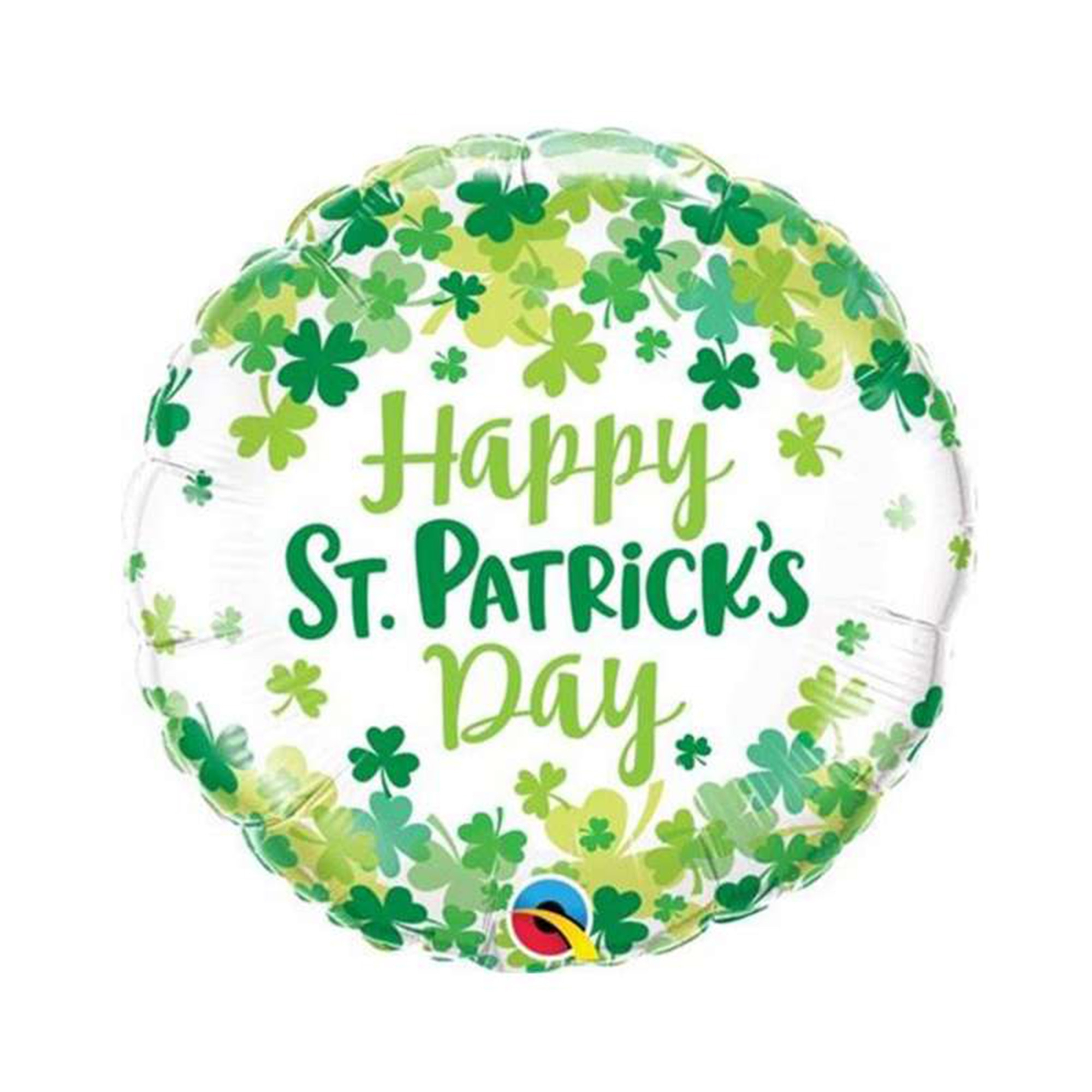 Folienballon Kleeblätter "Happy St. Patrick´s Day" 45cm Ballon, Teller