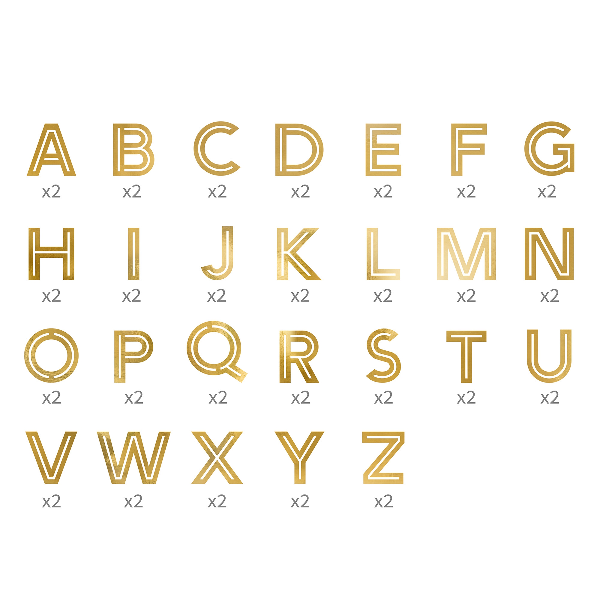 Gold Sticker "Alphabet" Gold Sticker "Alphabet"