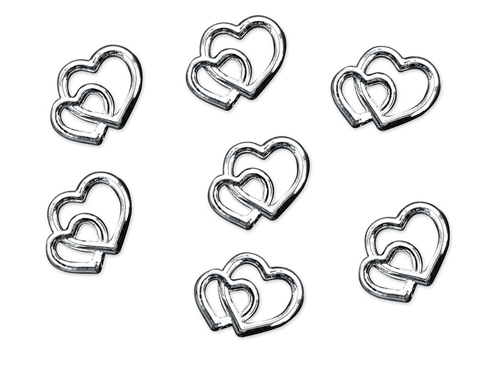 Streudeko Verschlungene Herzen Silber Streudeko Verschlungene Herzen Silber