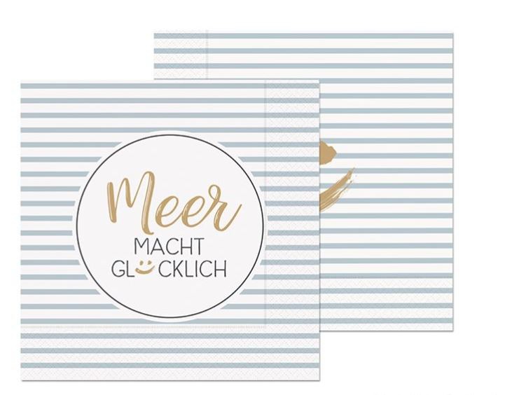 20 Servietten "Meer macht glücklich" 20 Servietten "Meer macht glücklich"
