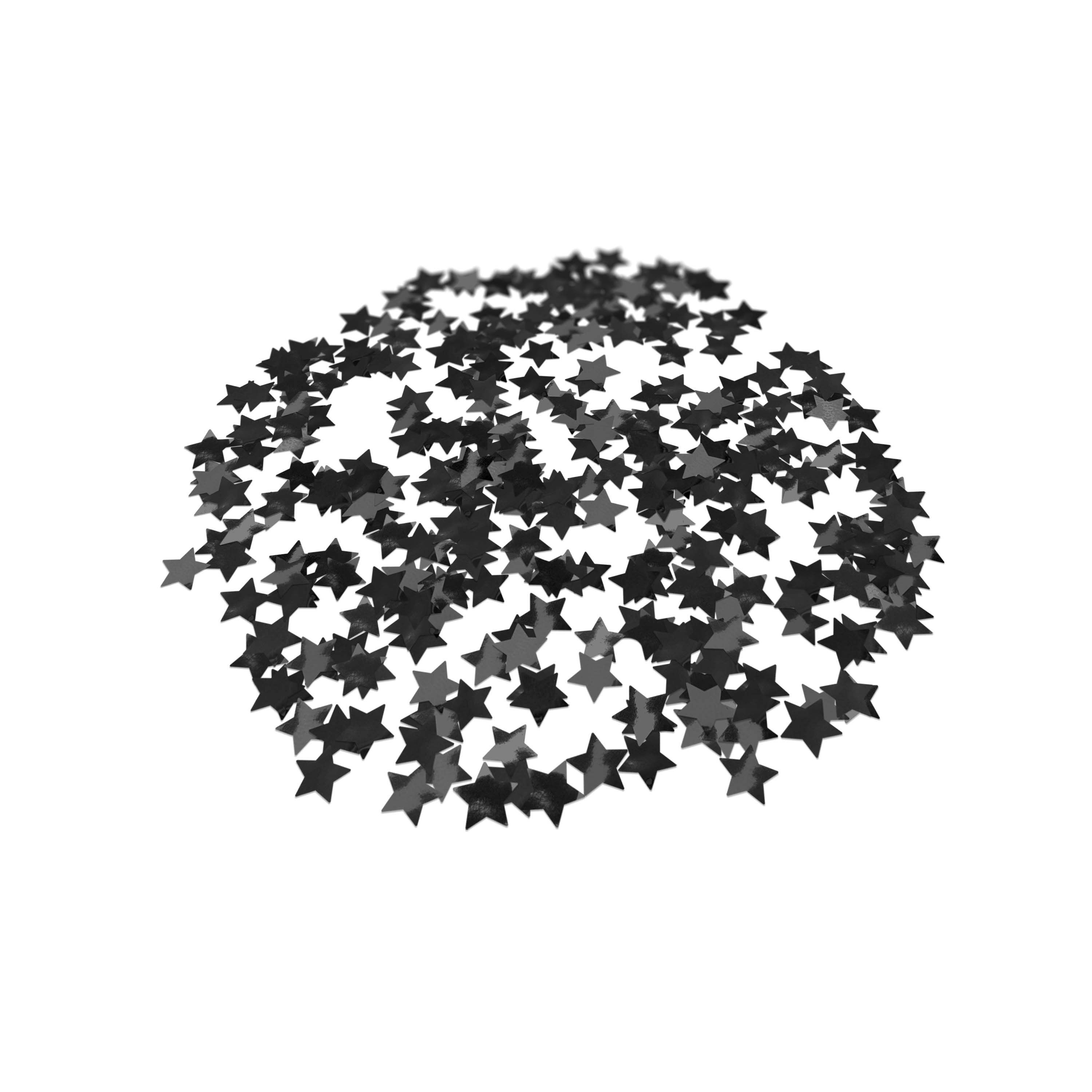 Folienkonfetti 1,7cm Stern 100g Schwarz