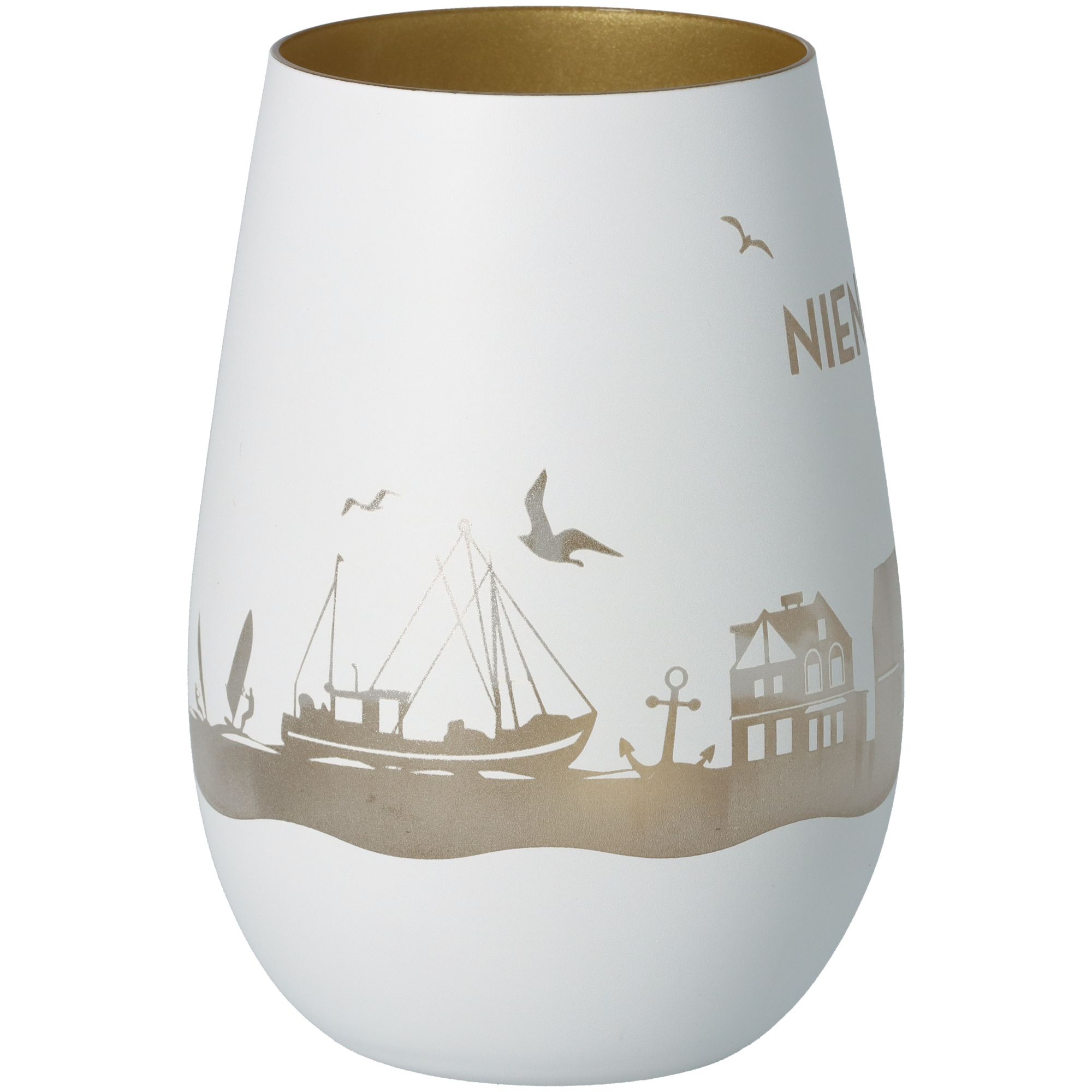 Windlicht Skyline Niendorf Weiß/Gold Windlicht Skyline Niendorf Weiß/Gold