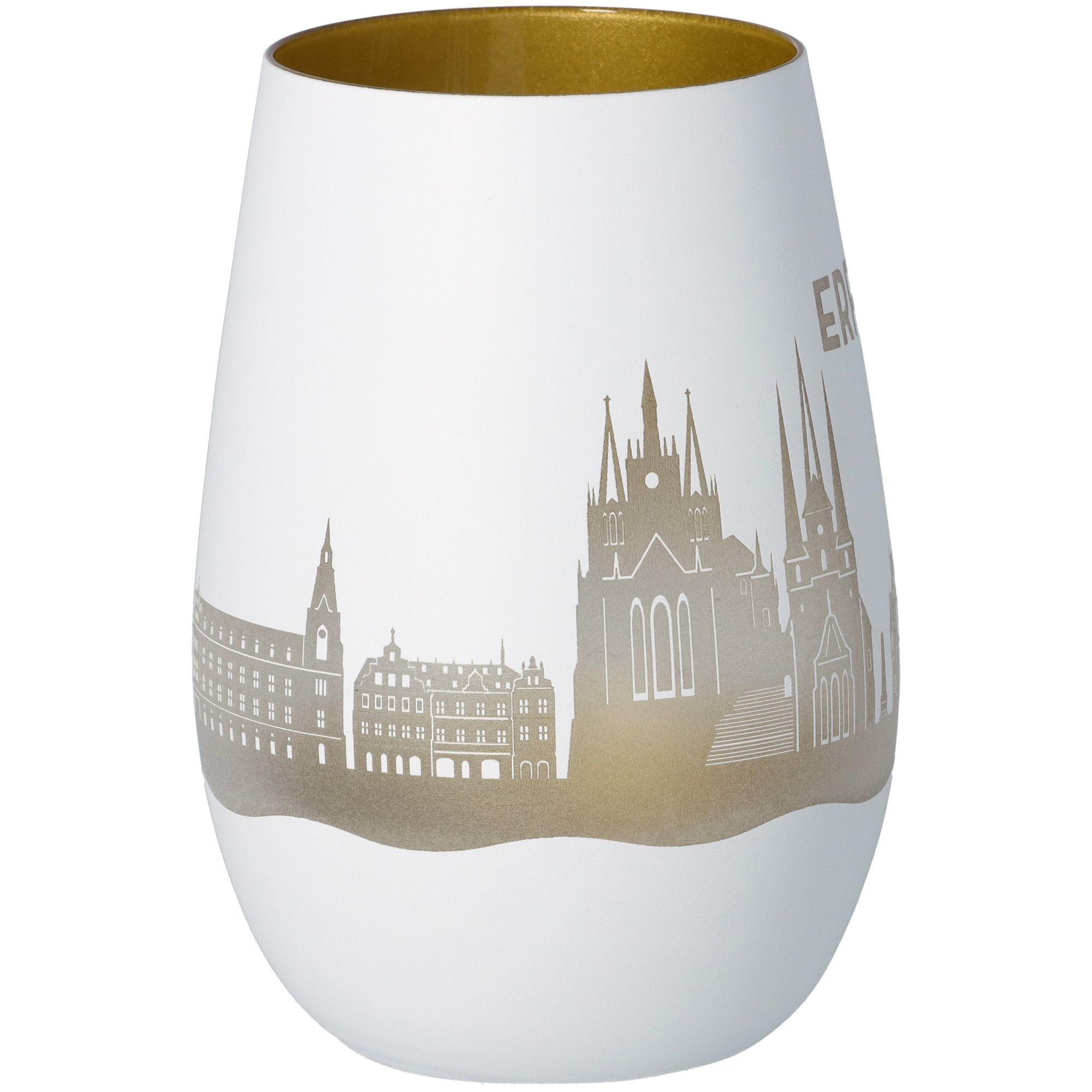 Windlicht Skyline Erfurt Weiß/Gold Windlicht Skyline Erfurt Weiß/Gold