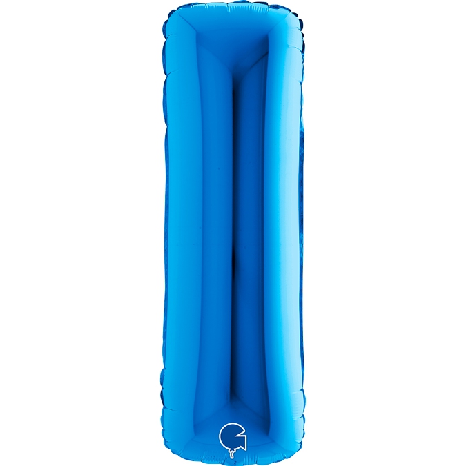 Folienballon Buchstabe I Blau 100cm