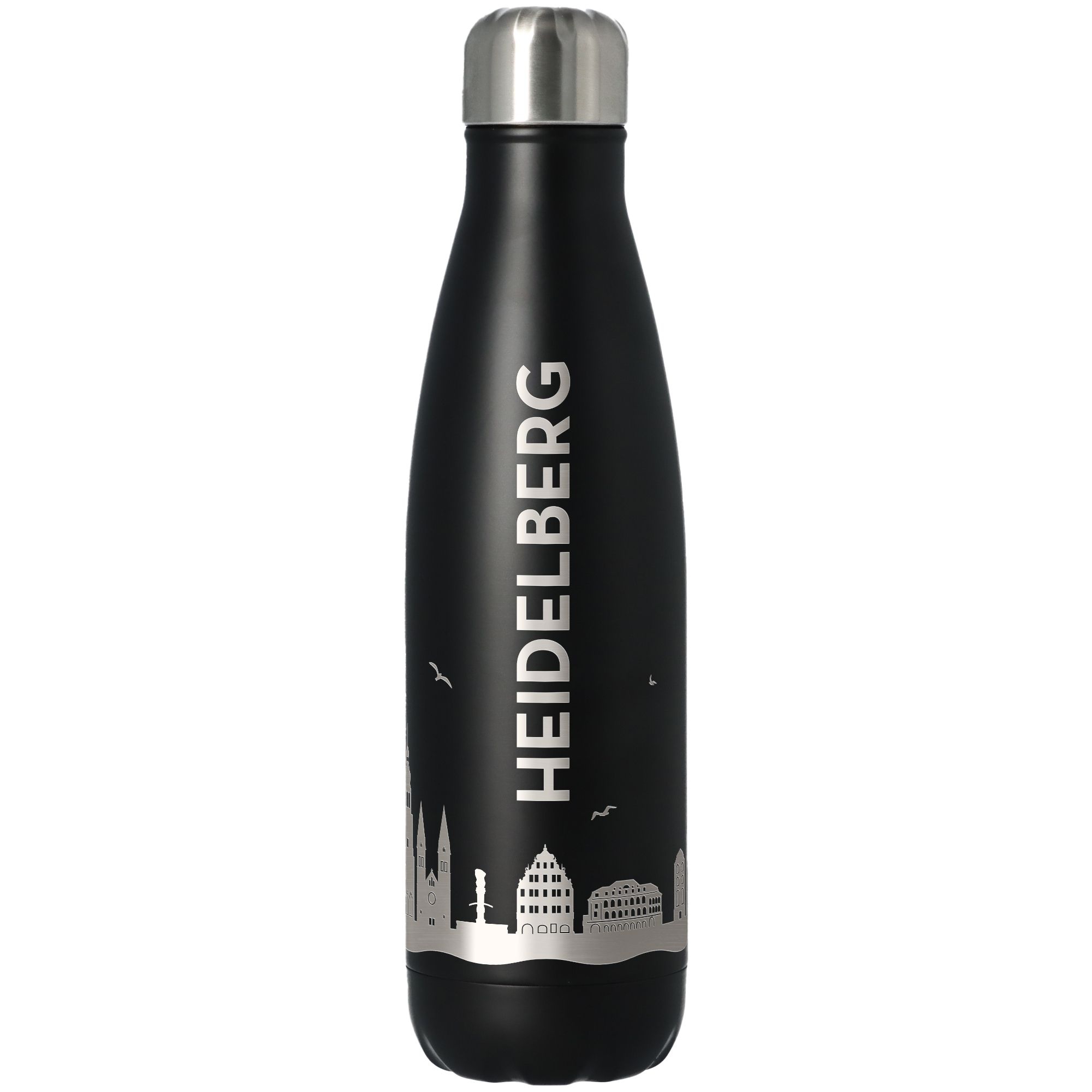 Trinkflasche Skyline Heidelberg Schwarz 500ml