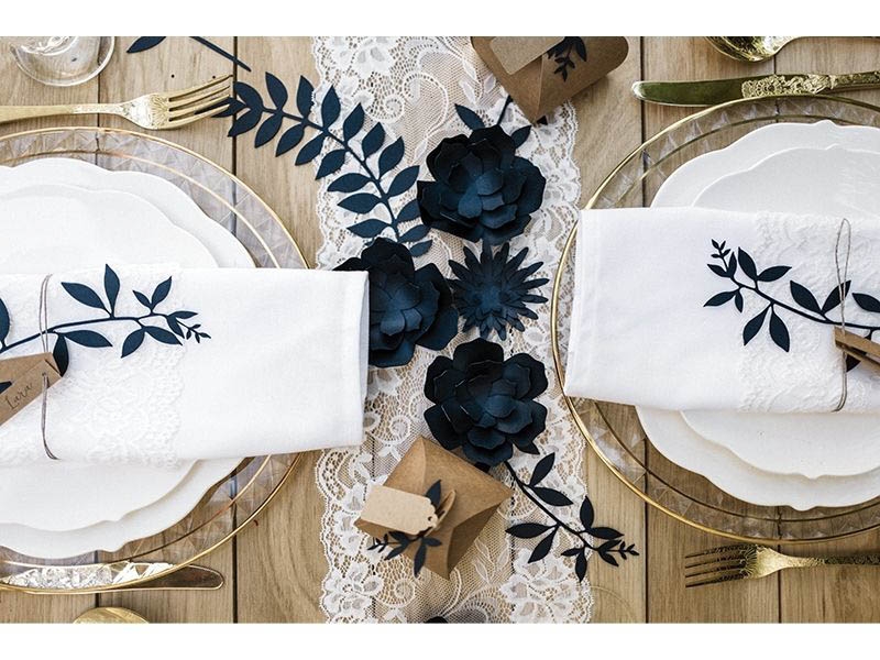 DIY Bastelset Blumen Dunkelblau 24 tlg. DIY Bastelset Blumen Dunkelblau 24 tlg.