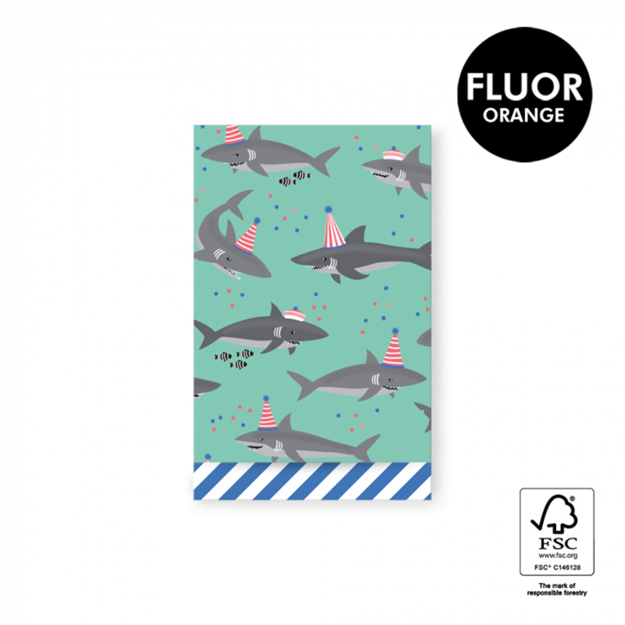 Geschenktüte "Hai", 12 x 19 cm Geschenktüte "Hai", 12 x 19 cm